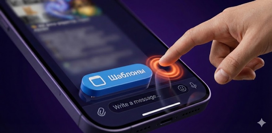 Нажмите кнопку Шаблоны в боте